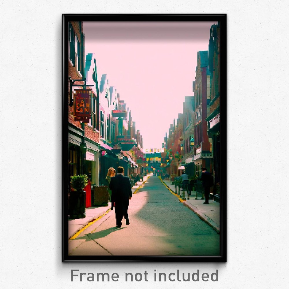 Pixel Art Poster - Stylish Canton (8 Bit Psychedelic Trippy Video Game Print)