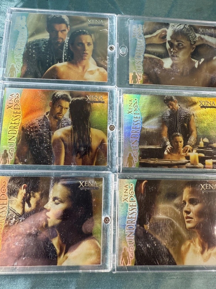 XENA SEASONS 4 AND 5 XENA: UNDRESSED INSERT TRADING CARD SET U1-U6 (6) RARE VHTF