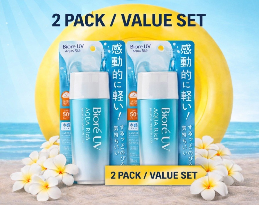 KAO Biore UV Aqua Rich Watery Gel Protect Sunscreen SPF50+PA+++ 70g X2 Free Ship