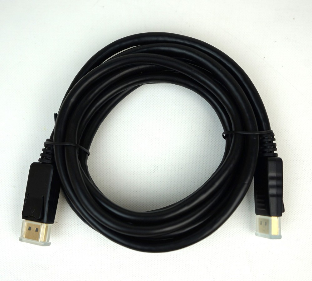 10ft Black DisplayPort to DisplayPort Cable Male to Male