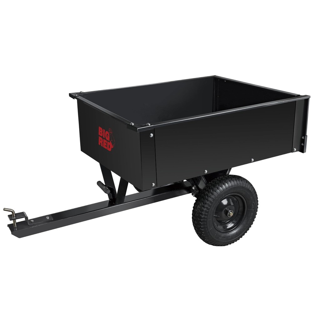 BIG RED Heavy Duty ATV Trailer Steel Dump Cart:, 450lbs, 10 cu.ft Capacity