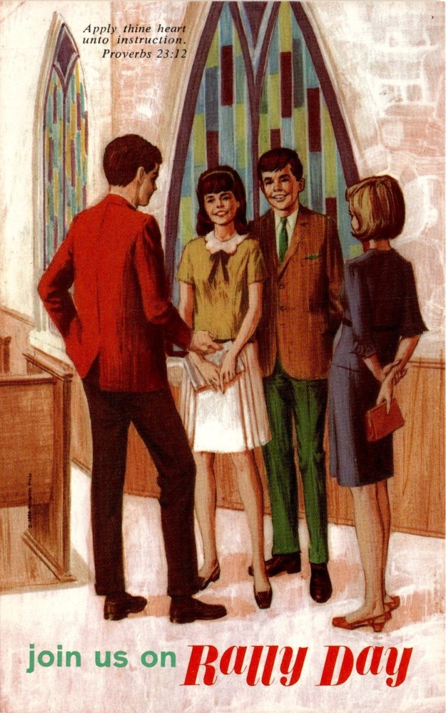 Proverbs 23:12, Rally Day No. 171-68, Abingdon Lith Postcard