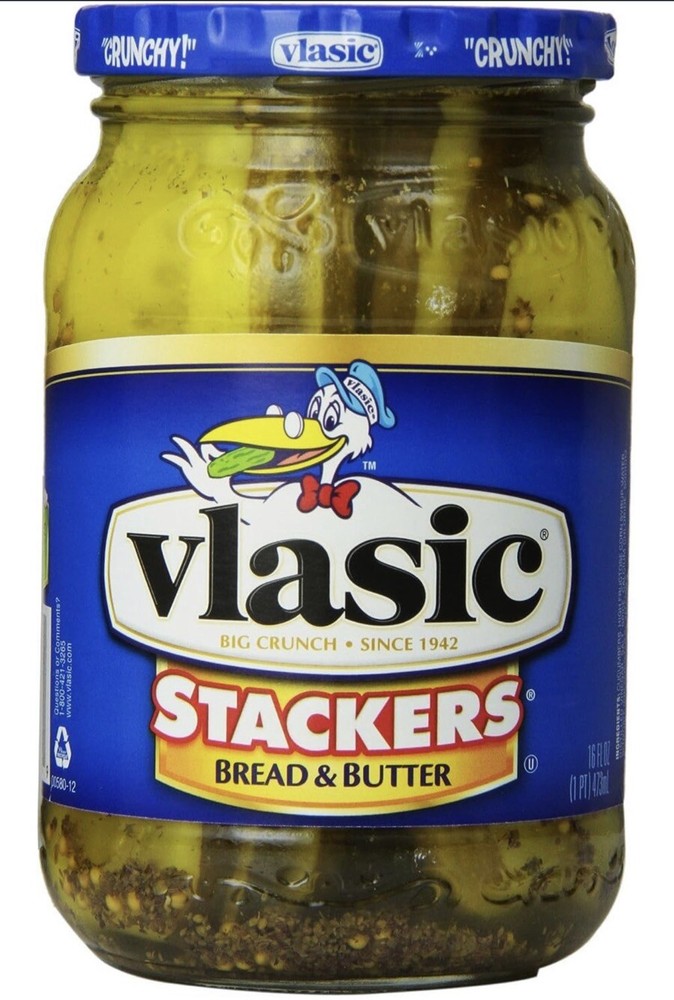 Stackers Bread & Butter Pickles 16Oz Glass Jar (Pack of 3)