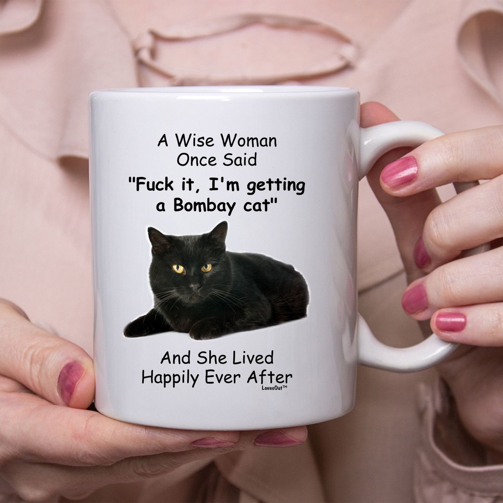 Funnybombay Cat Gifts For Women A Wise Woman Once Said Coffee Mug White
