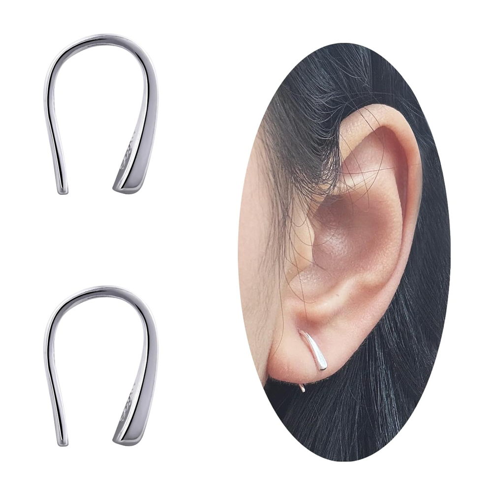 Tiny S999 Sterling Silver Threader Pull-Through Earrings Minimalist Style