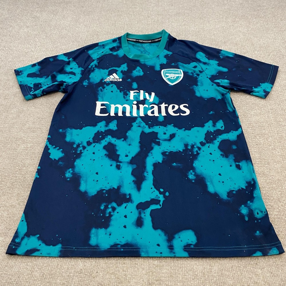 Arsenal Jersey Mens Medium Blue Soccer Parley For The Oceans Adidas Shirt
