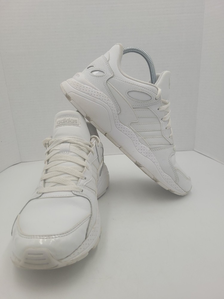 Adidas Chaos Cloud Foam Comfort Sneakers Running Shoes Triple White Womens Sz 8