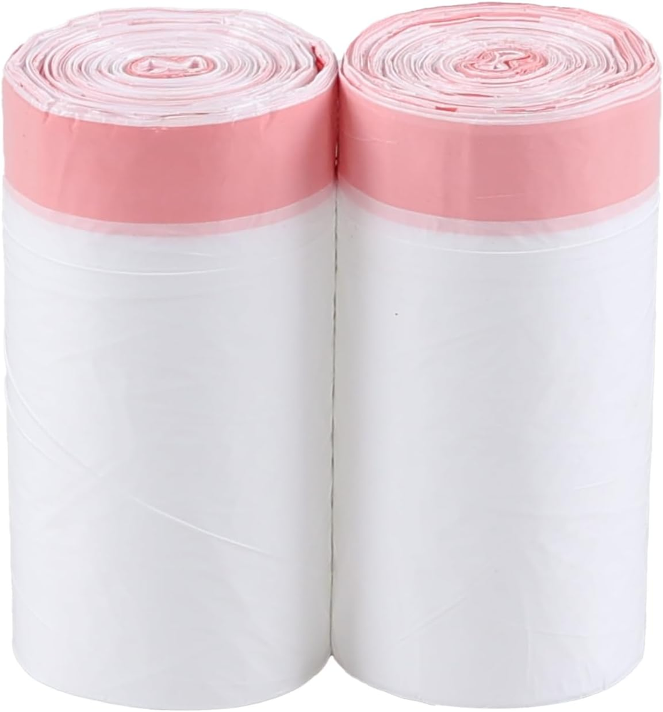 4 Gallon Drawstring Garbage Bags, 120 Counts, White, Small Trash Can Liner