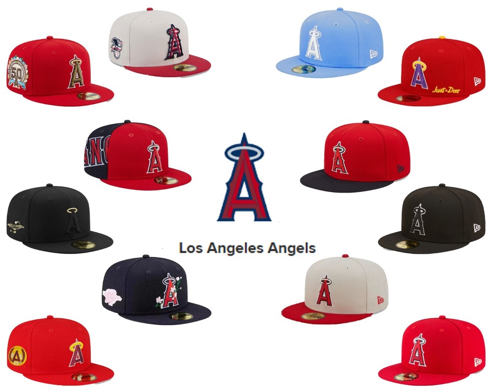 New MLB Los Angeles Angels New Era Men's Baseball Cap 59FIFTY Fitted Cap