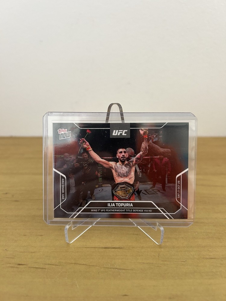 2024 Topps Now UFC #27 Ilia Topuria Title Defense
