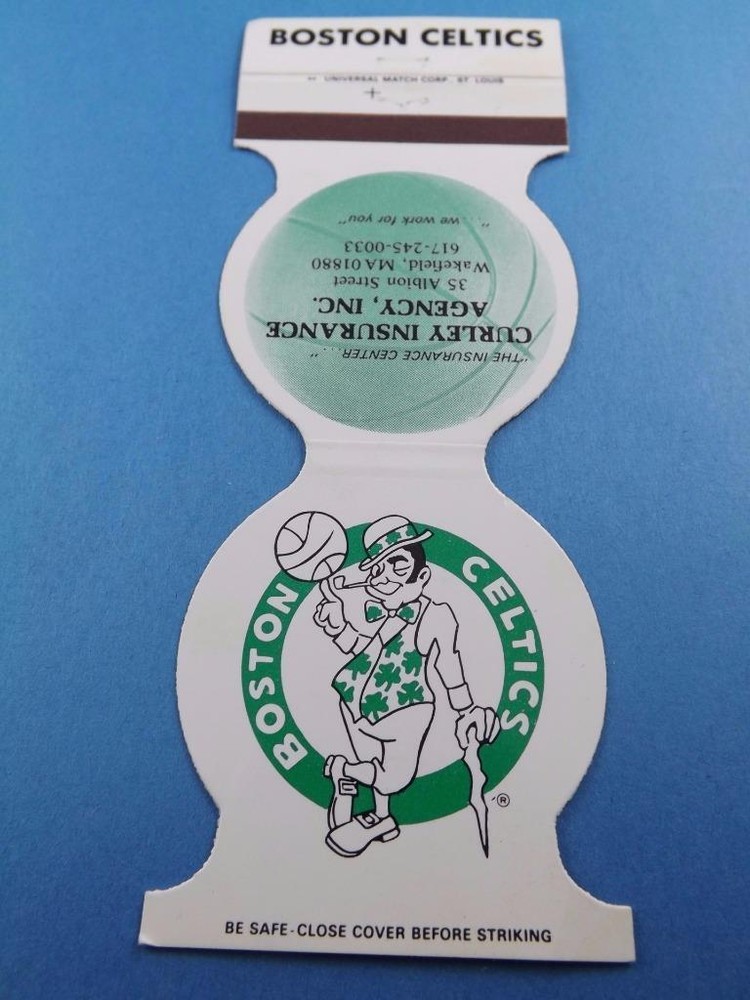 BOSTON CELTICS NBA BASKETBALL 1981 SCHEDULE VINTAGE MATCHBOOK SOUVENIR PROMO
