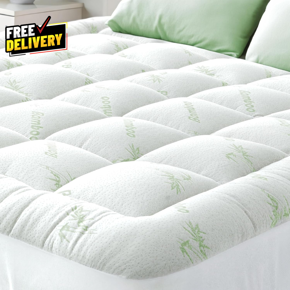Ultra Soft Twin XL Size Mattress Topper Viscose Made from Bamboo Pillow Top M...
