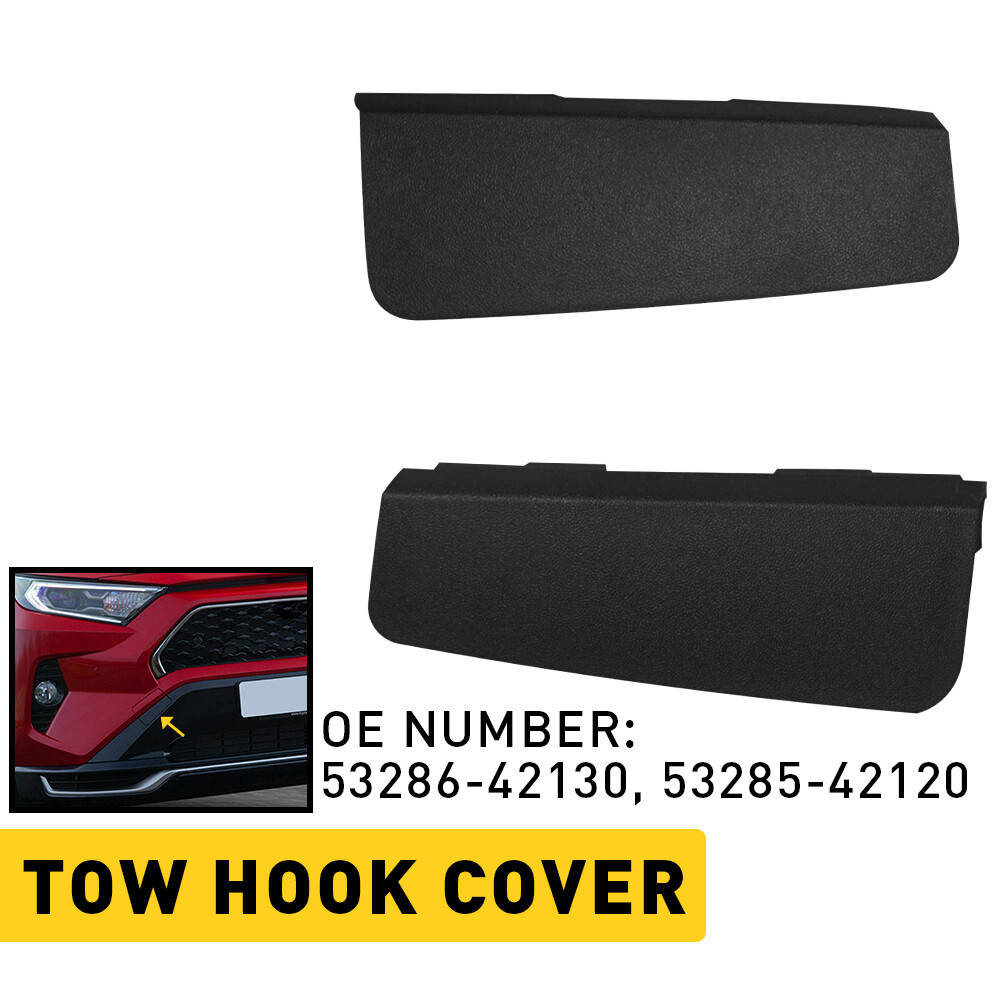 2019-2023 Toyota RAV4 Front Bumper Tow Hook Eye Cover Pair  