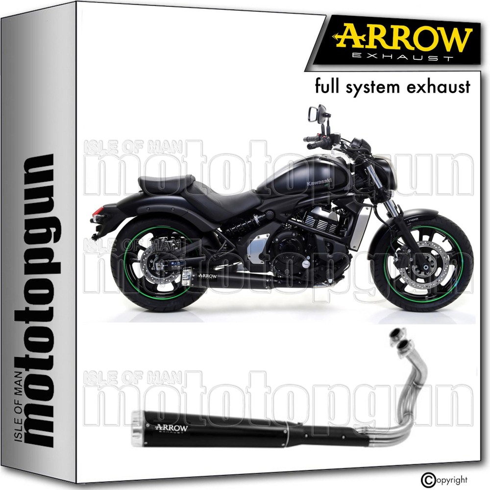 Black Rebel Arrow Full Exhaust System for Kawasaki Vulcan S 650 2017-2020-image