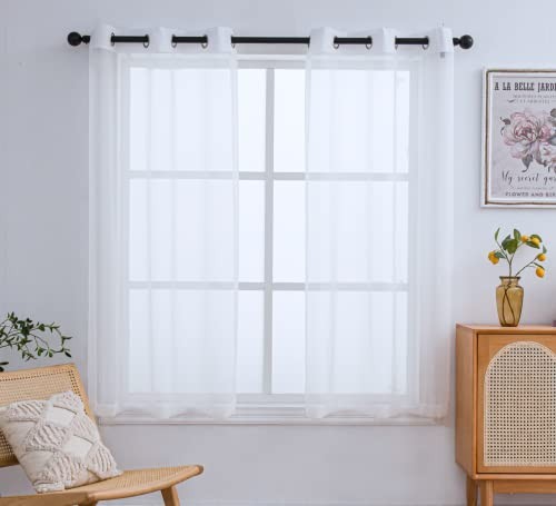 Lightweight Voile Sheer Grommet Curtain Panels for Natural Light