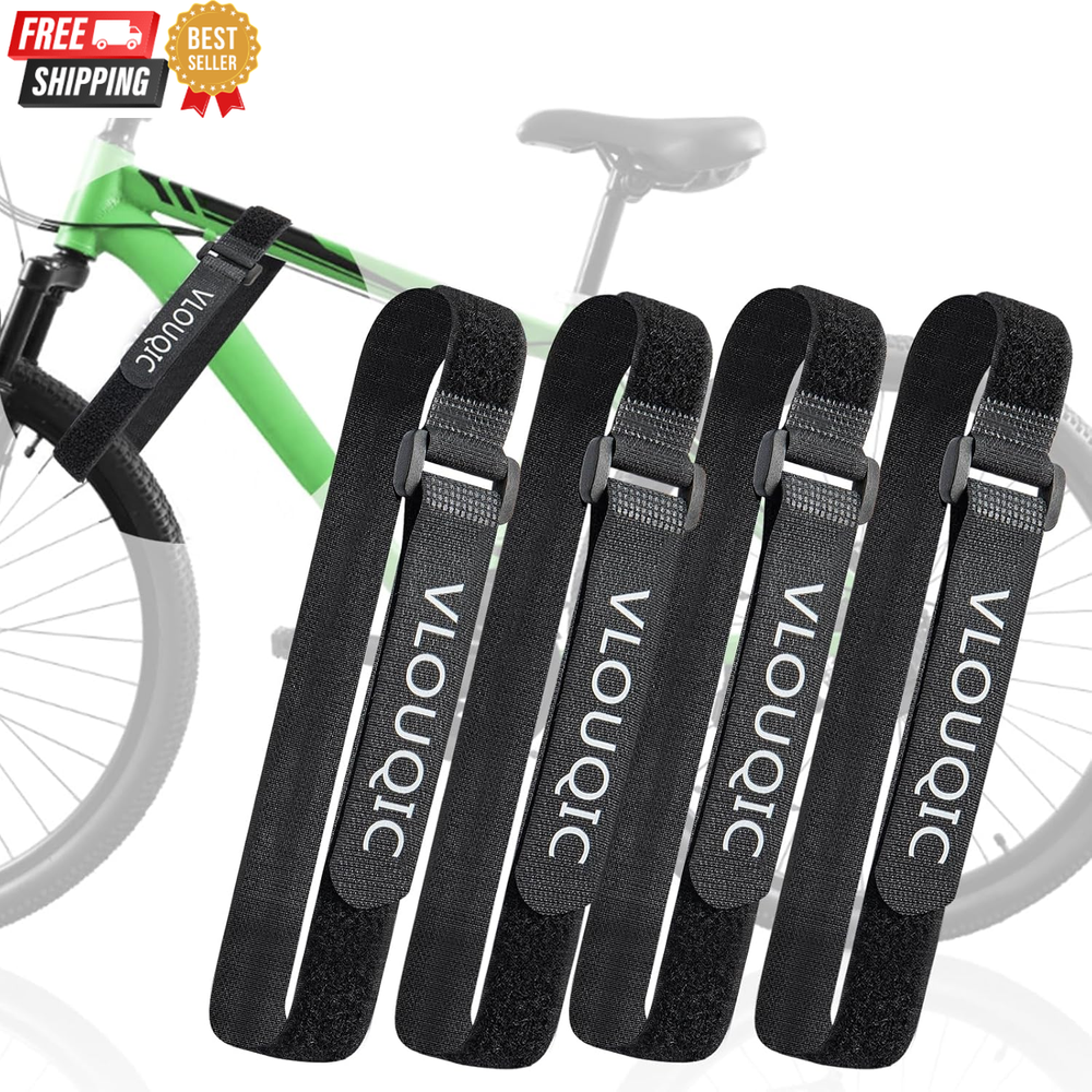 4 PCS Adjustable Bike Rack Straps for Secure Wheel Transport