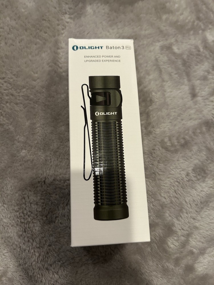 Olight Baton 3 Pro Brush Strokes Rechargeable Flashlight, 1500 Lum,  Cool White