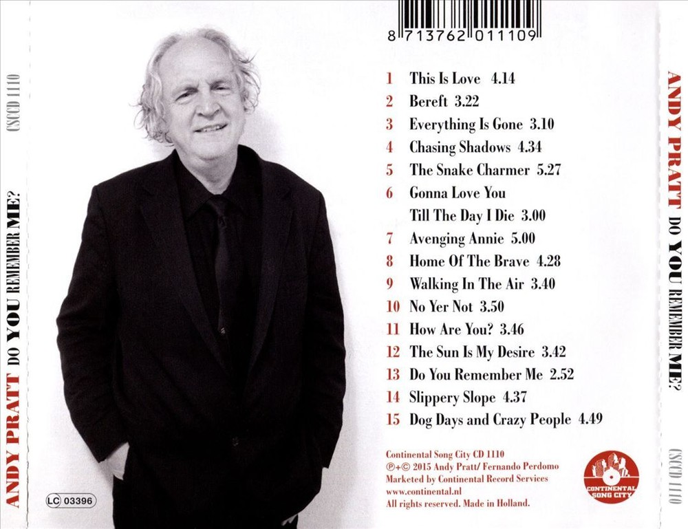 ANDY PRATT DO YOU REMEMBER ME? NEW CD