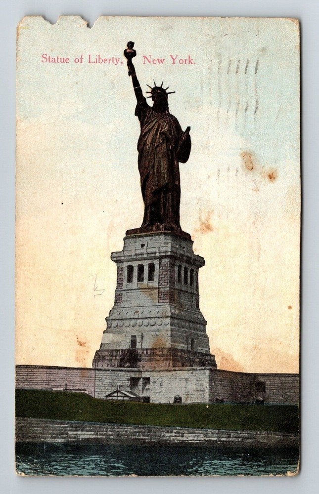 Vintage Statue of Liberty Souvenir Postcard NYC New York