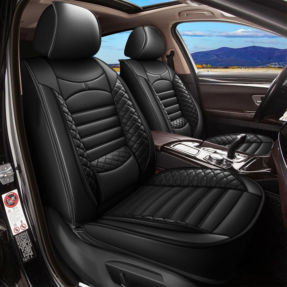 Front Rear Car Seat Cover For Mitsubishi Lancer 2012-2017 Faux Leather Protector