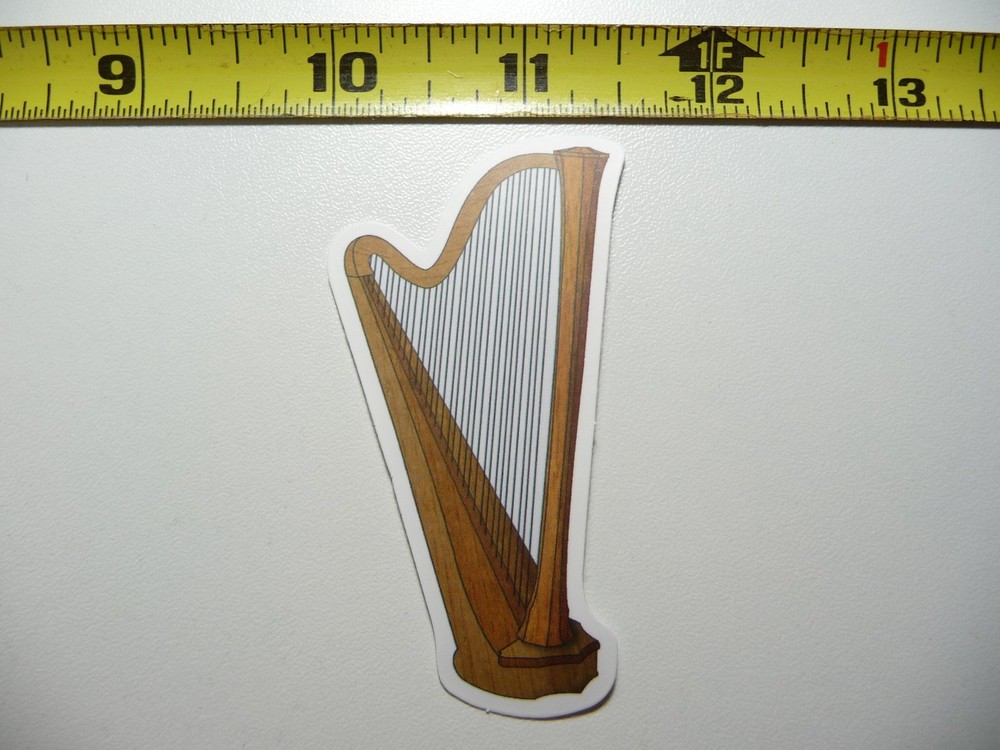 HARP FAN MUSIC DECAL STICKER BAND CONCERT HALL MUSICAL