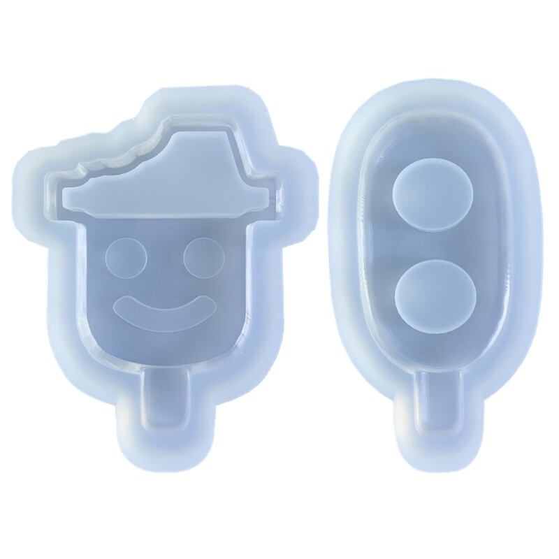 Ice Cream Yolk Keychain Mold DIY Pendant Jewelry Epoxy Resin Crafting Mold