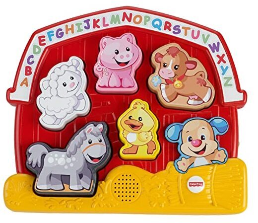 Toddler Shape Sorting Toy Laugh & Learn Farm Animal Puzzle with Music &