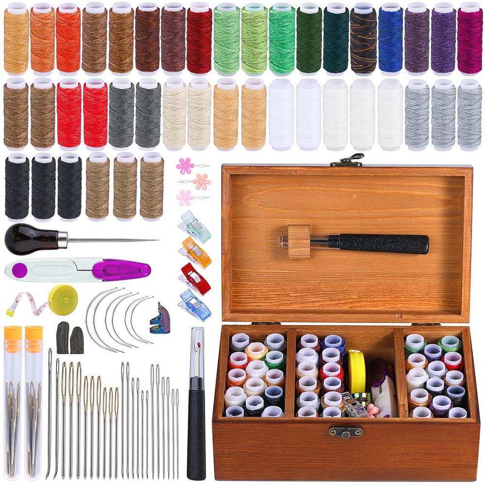 Sewing Kit, Leather Sewing Kit, Upholstery Repair Kit, Leather Sewing Tools w...