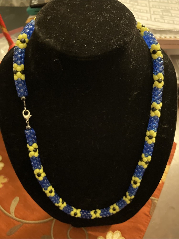 🇧🇧 Barbados Flag Design Necklace