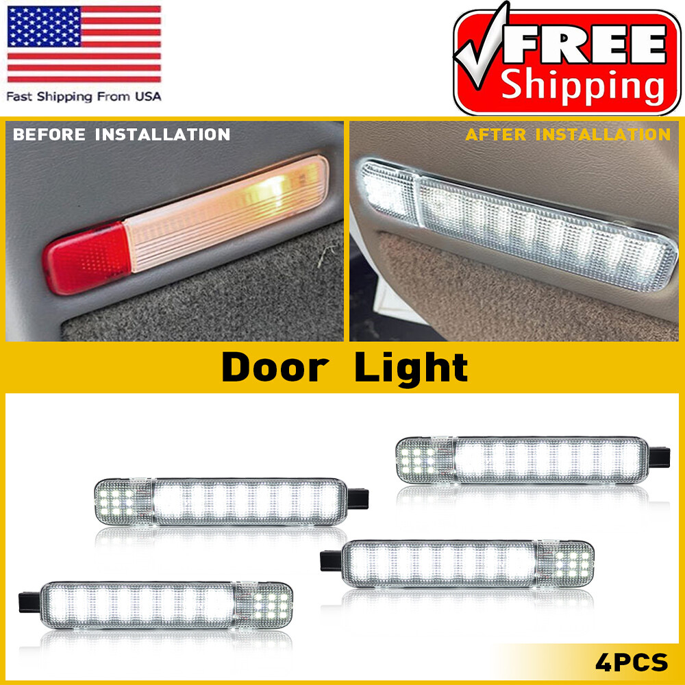 4pcs LED Door Courtesy For Lights 1995-2007 Chevy C/K Tahoe Silverado GMC Sierra