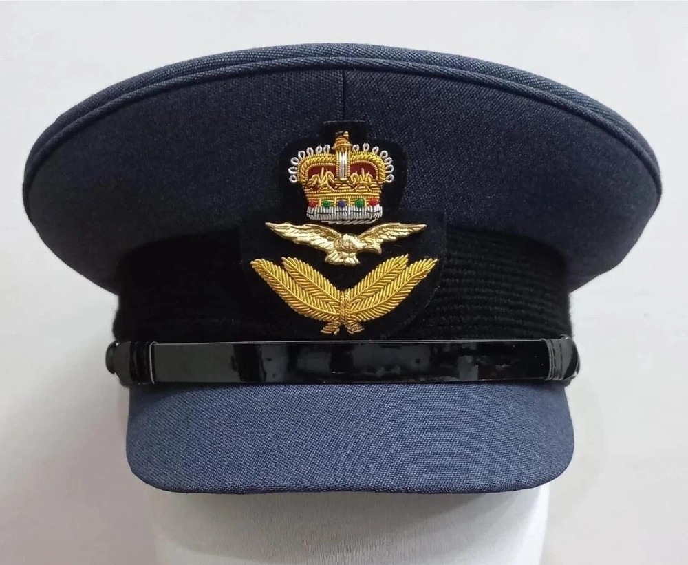 Royal Air Force Officer Dress Cap – RAF No.1 Uniform Hat with Official Cap Badge
