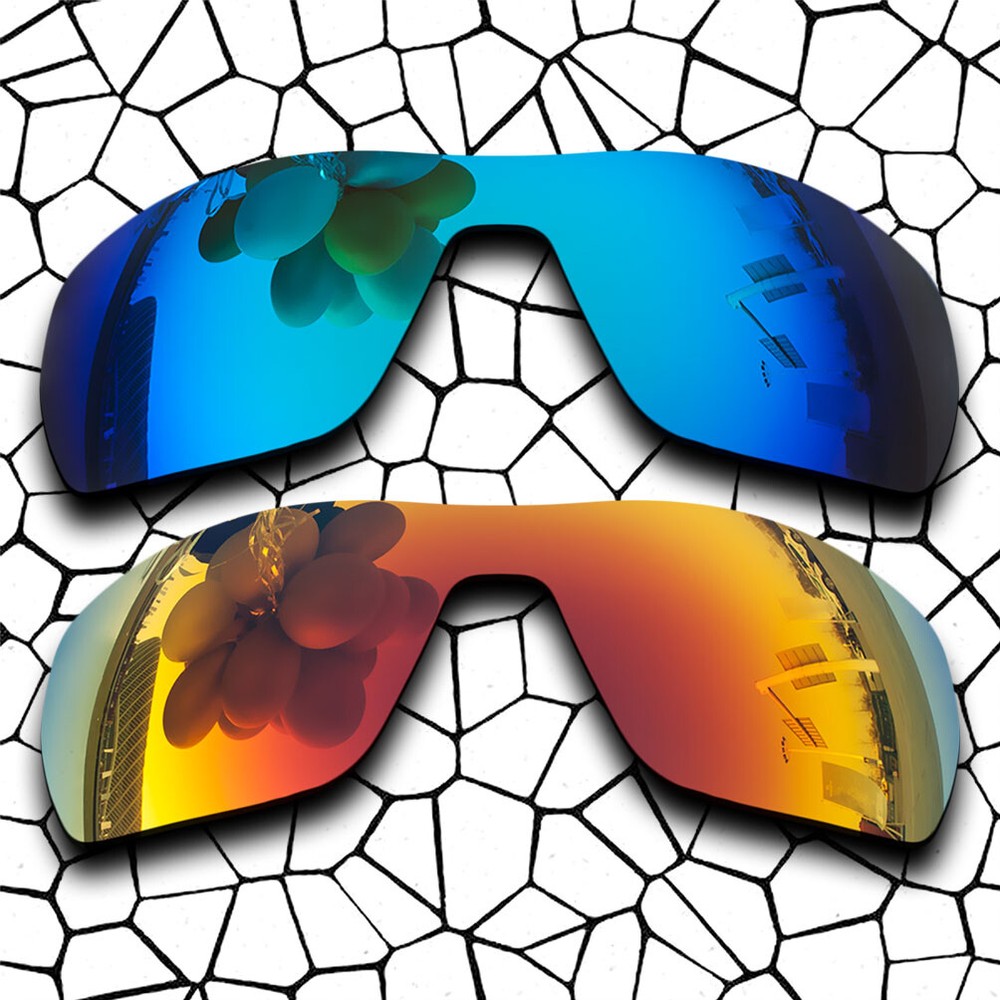 Sky Blue&Fire Red Replacement Lenses For-Oakley Offshoot OO9190 Polarized