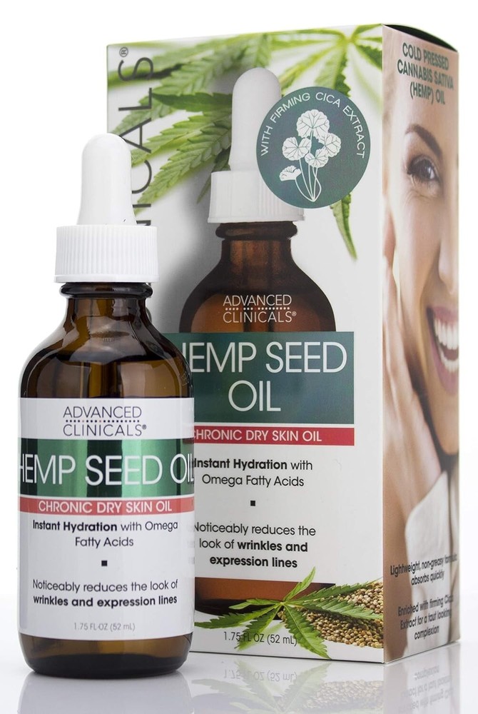 Advanced Clinicals Hemp Seed Oil 1.75 oz Anti-Wrinkle Treatment New Sealed