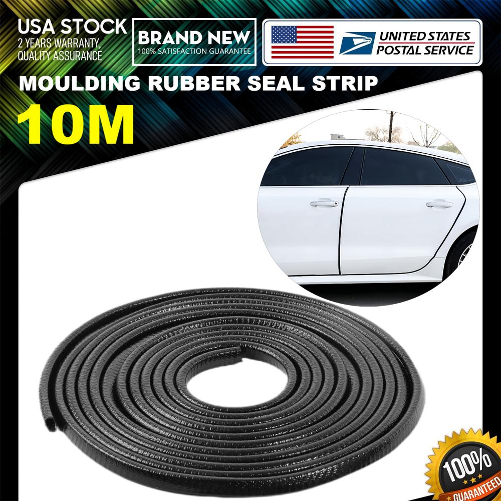 NEW 32ft Auto Rubber Seal Weather Strip Door Window U-Lock Trunk Hood Edge Trim
