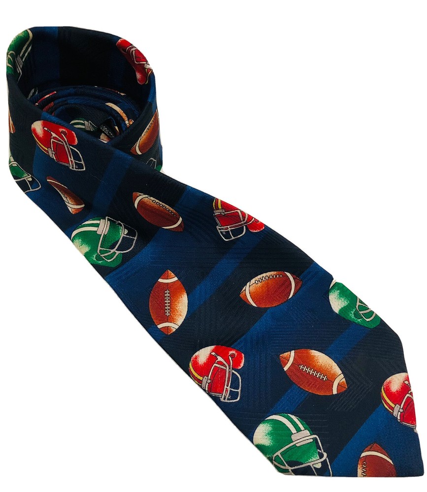 Puritan Special Edition Mens Tie Blue Black Sunday Night Football 60”L x 3 3/4”W