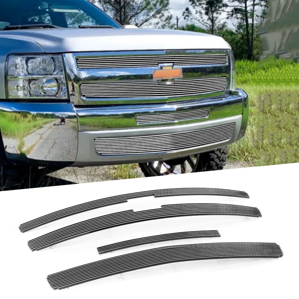 07-13 Chevy Silverado 1500 Chrome Billet Grille & Insert Combo