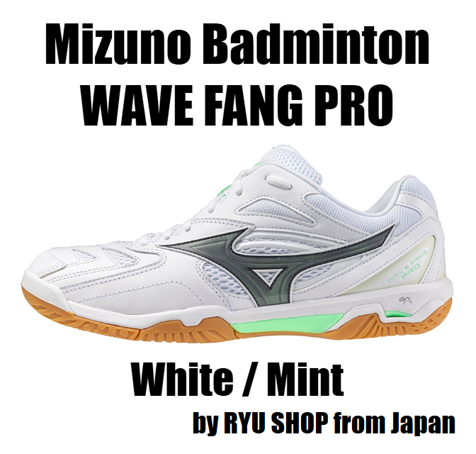 Mizuno Badminton Shoes Wave Fang PRO 71GA210071 White / Mint