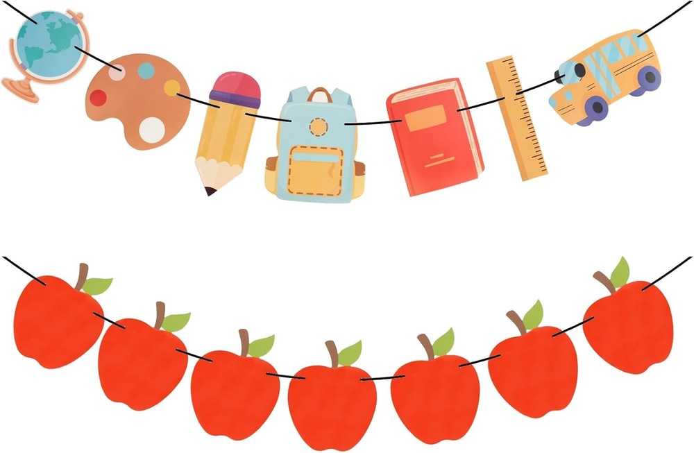 Welcome Back to School Banner Decorations Happy First Day of School for Home Cla