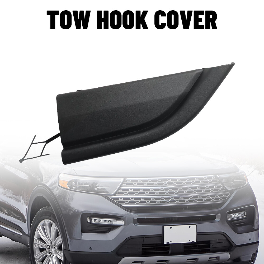 Black Front Bumper Tow Hook Cover For Ford Explorer 2020-2023