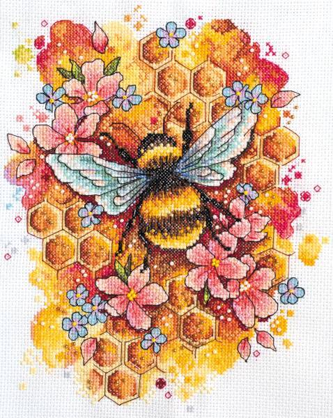 Cross stitch kit - Herbs 20x25cm White Aida 14ct needlepoint kit