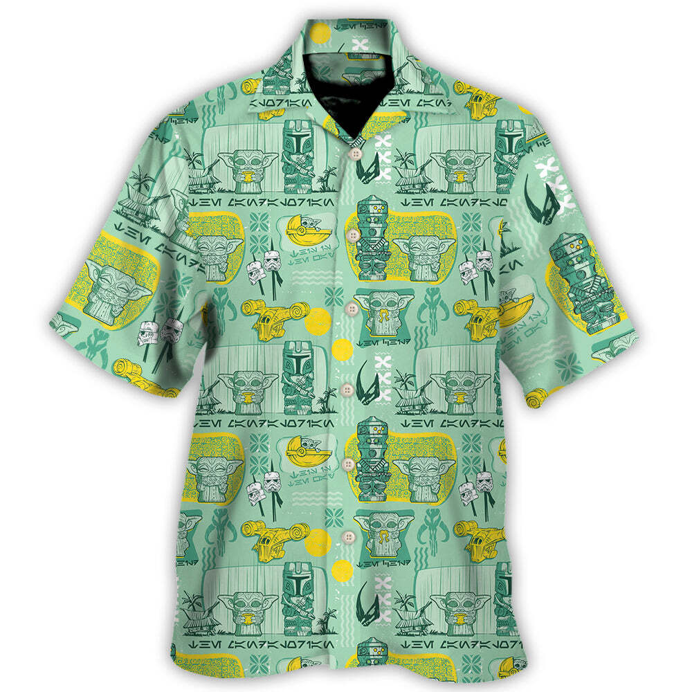 Star Wars Hawaiian Tiki Tropical Shirt for Men US Size Summer Style New