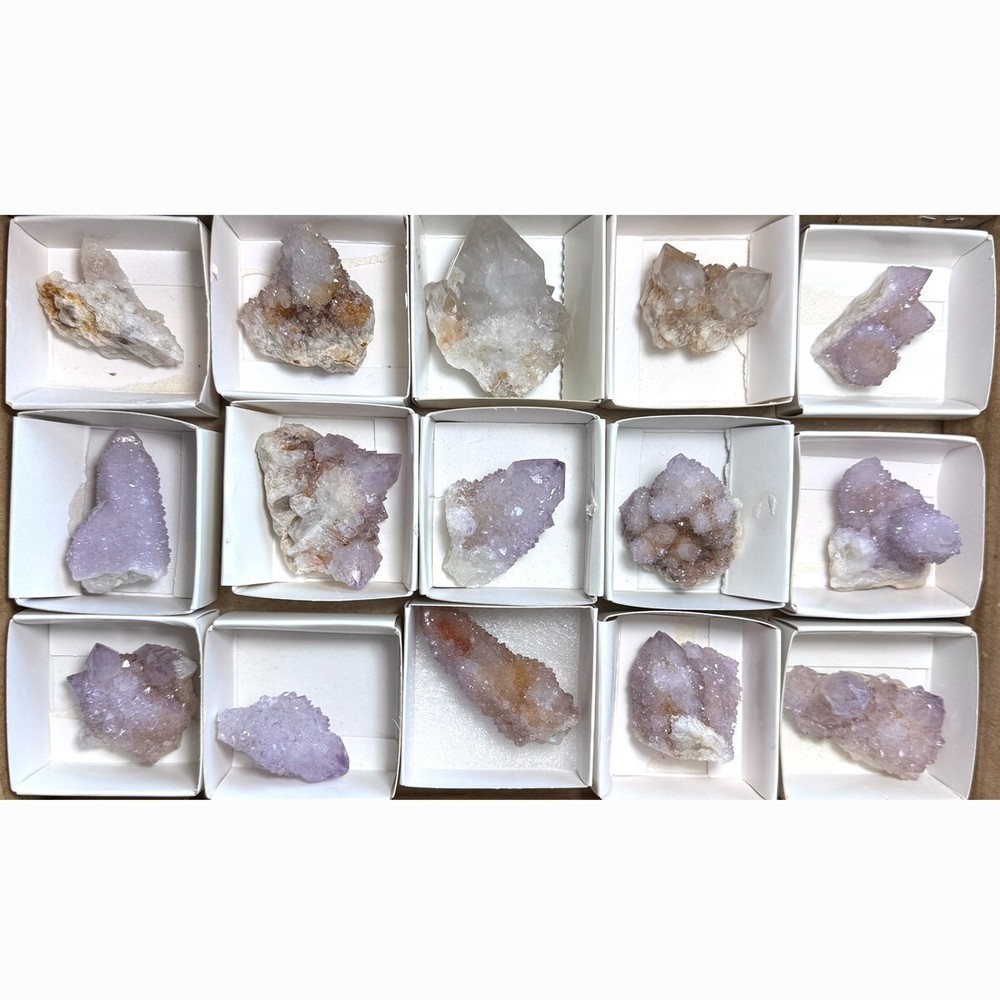 Amethyst SPIRIT QUARTZ Cactus Crystal  15 pcs TRFlat73