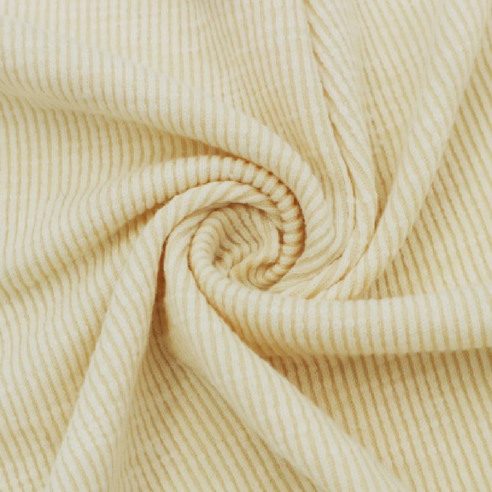 Inc Solid Color Heavyweight Poly Cotton Spandex Sandwash 2x1 Rib Knit Fabric,...