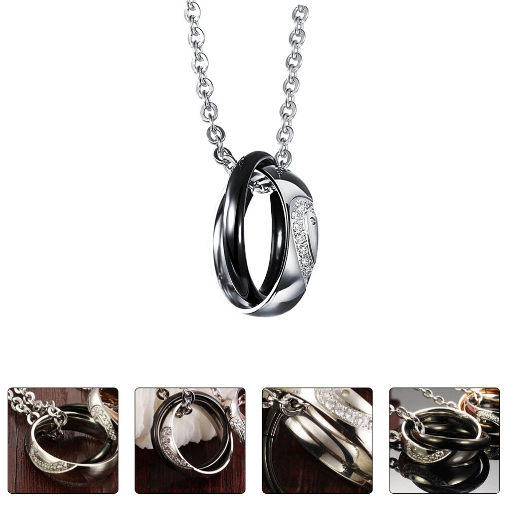 Couples Bracelets Necklace Creative Pendant Design Titanium Steel Lovers