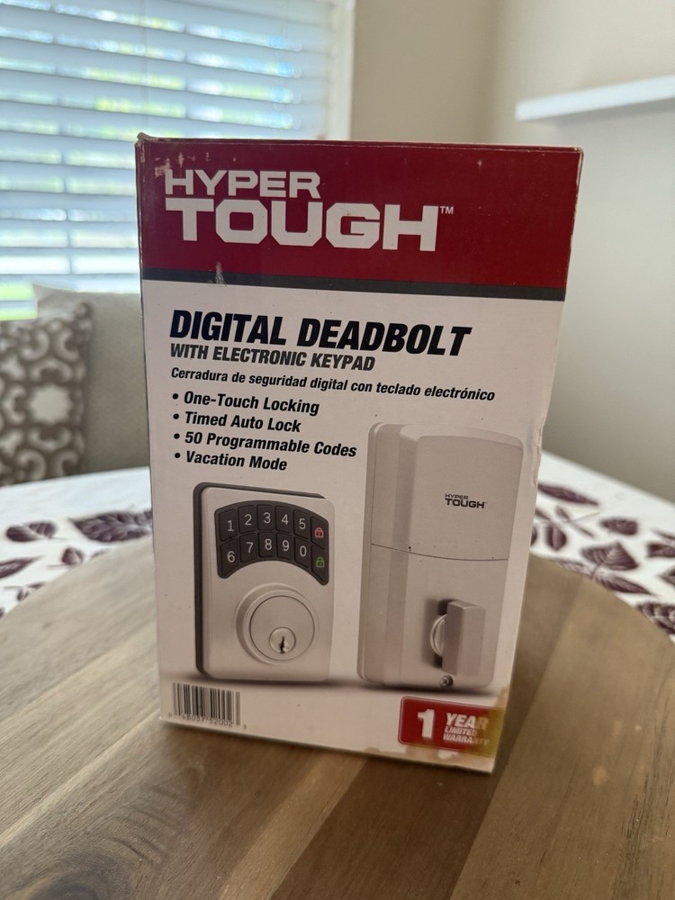 Hyper Tough Digital Deadbolt Satin Nickel (Model 1752002)
