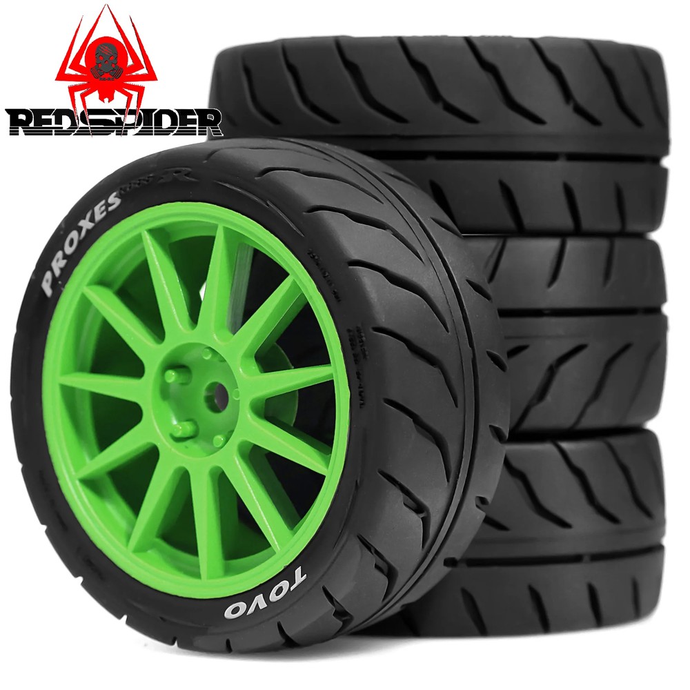 68MM 1/10 On Road Tyres 12mm Hex Wheels Rims for Tamiya TT01 TT02 XV01 TA06 PTG2