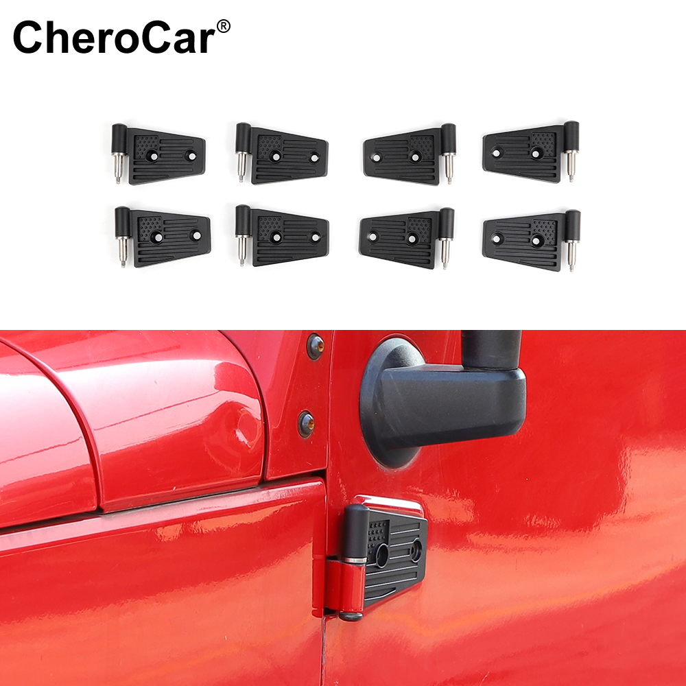 8-Piece Exterior Door Hinge Kit for 2007-2018 Jeep Wrangler JK Models