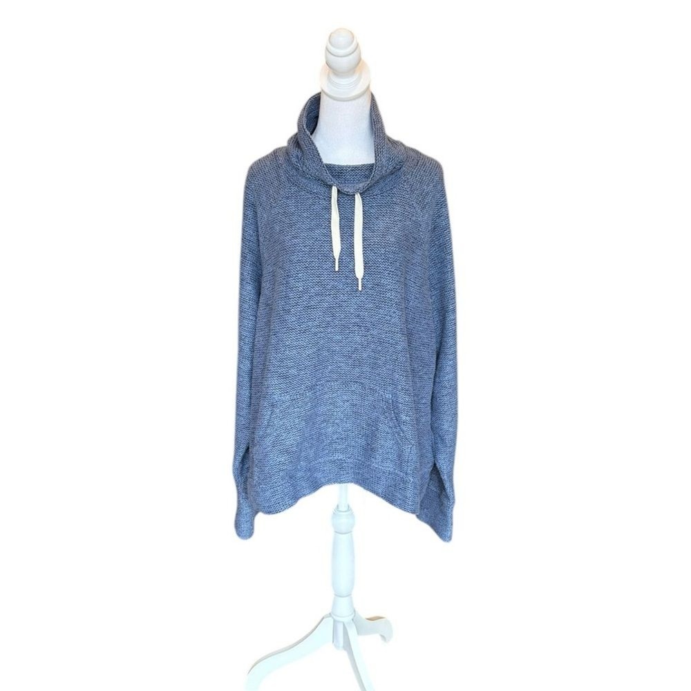 OFFLINE by Aerie Snowday Mock Neck Sweatshirt Blue Womens Size XXL