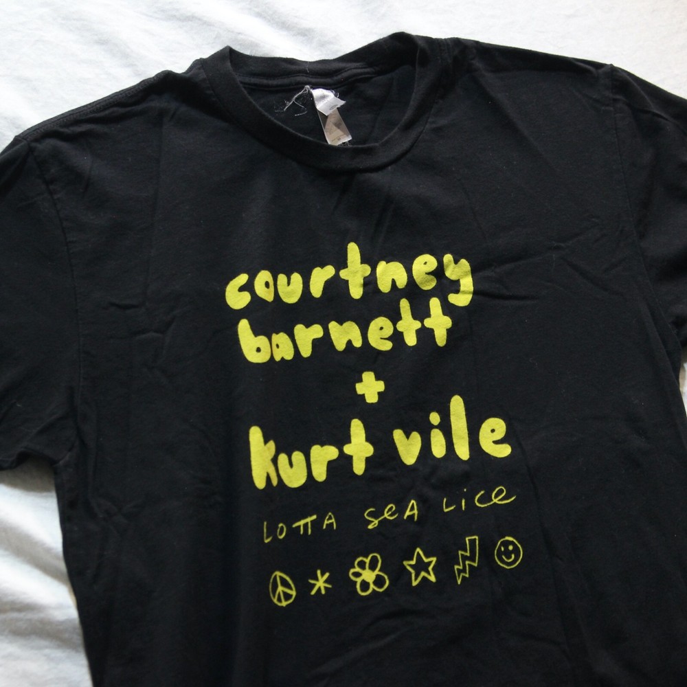 Cortney Barnett + Kurt Vile Band Tee Lotta Sea Lice Album Promo Merch T Shirt M