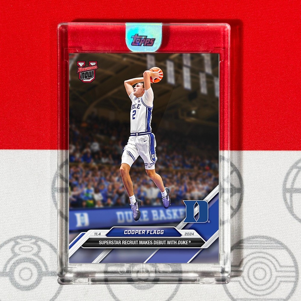 PRESALE Cooper Flagg #1 Duke 2024-25 Bowman U Now Sealed Magnetic One Touch-image